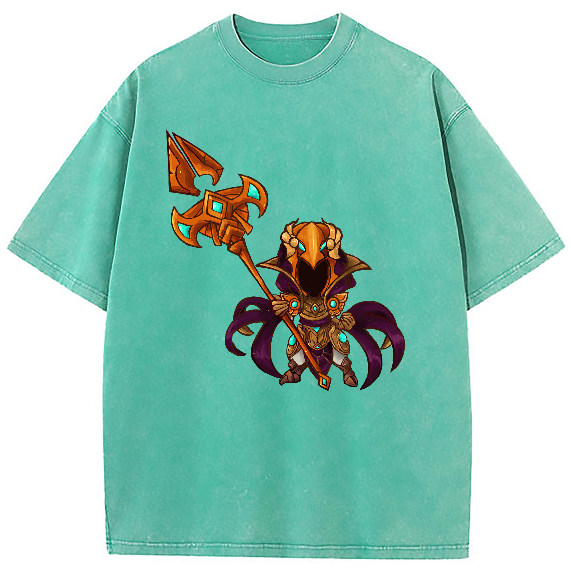 （画像用） リーグ・オブ・レジェンド League of Legends LOL 綿100% ヴィンテージ風 半袖Tシャツ（フロントプリント）